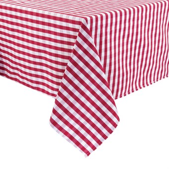 Mantel Mitre Comfort Gingham cuadros rojo/blanco poliéster 1320 x 1320mm