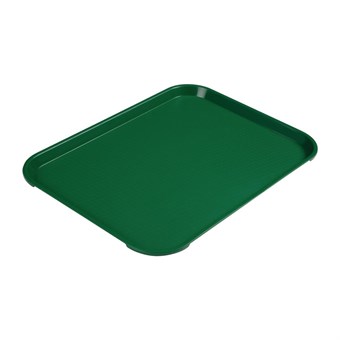 Bandeja para comida rápida de polipropileno verde de 410mm