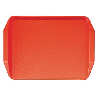 Bandeja de comida rápida de polipropileno roja de 430mm