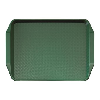 Bandeja rectangular de polipropileno de comida rápida Cambro verde con asas de 430mm