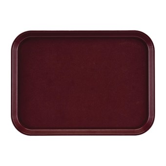 Bandeja burdeos Cambro rectangular de fibra de vidrio antideslizante de 415mm
