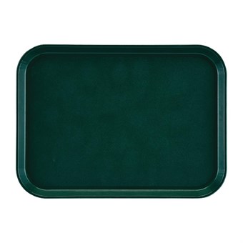 Bandeja verde Cambro rectangular de fibra de vidrio antideslizante de 415mm
