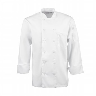 Casaca de chef Calgary Chefworks unisex blanca Cool Vent.