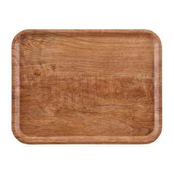 Bandeja laminada Cambro Madeira marrón oliva