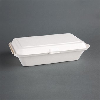 Envase compostable abatible de bagazo Fiesta Green de 248mm 