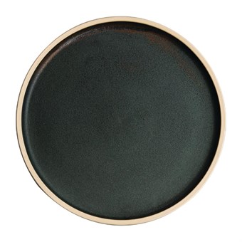 Plato redondo llano verde oscuro Olympia Canvas 250mm    