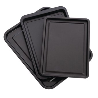 Pack 3 bandejas de horneado antiadherentes Nisbets Essentials