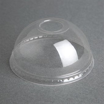 Tapa abovedada compostable PLA Fiesta Green para vasos bebidas frías de 340, 454 y 568ml 