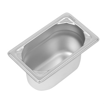 Cubeta de acero inoxidable uso intensivo  Vogue Gastronorm 1/9 100mm