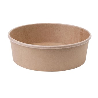 Ensaladera compostable redonda kraft Fiesta Green 1000ml (Caja 300)