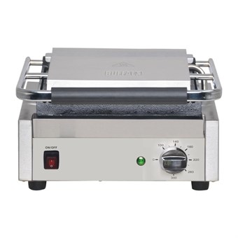 Grill de contacto individual grande placas planas Buffalo Bistro