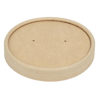 Tapa para vaso bebidas calientes reciclable Colpac papel kraft apta para microondas 225ml y 350ml