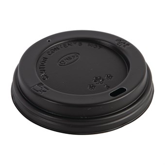 Tapa negra para vasos bebidas calientes Fiesta 340ml y 455ml (Caja 1000)